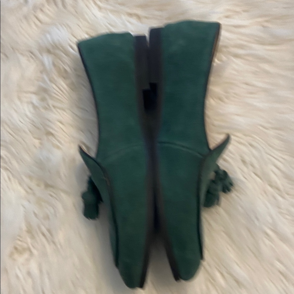 Journey West Green Suede Loafers with Tassels size 7.5 excellent condition - Picture 5 of 8